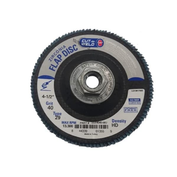 CNW - T29 4.5" Flap Disc Grit 40 High Density with Hub