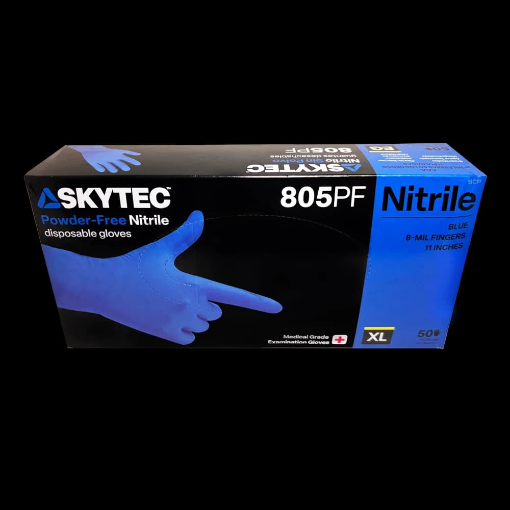 Blue 8-Mil Nitrile Gloves - Extra-Large (50/BX)