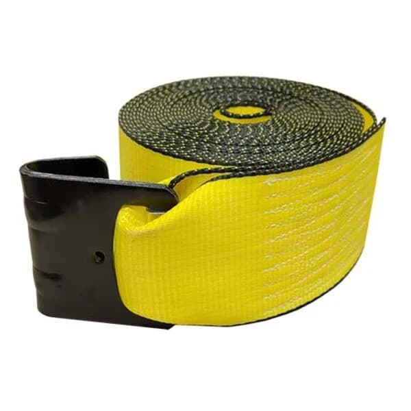 Winch Strap 4" x 30' with Flat Hooks