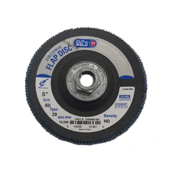 CNW - T29 5" Flap Disc Grit 60 High Density with Hub