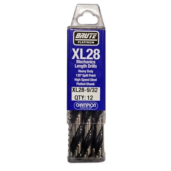 Brute Mechanics Length Drills - Heavy Duty 9/32" X 2-1/4" X 3-3/4" - 12/PK