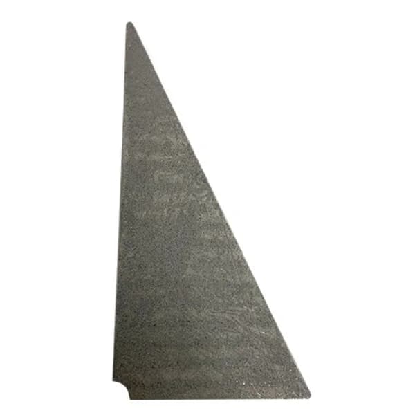 Triangular Die Cut 3" x 6" x 1/4" with Weld Notch