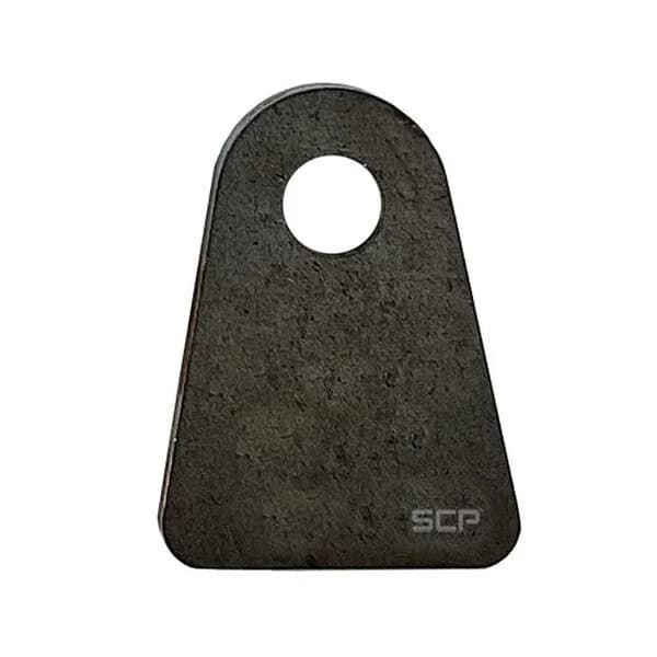 Triangular Flat Surface Mount Tab - 1.50" X 2.25" X 3/16" With 0.40" Hol