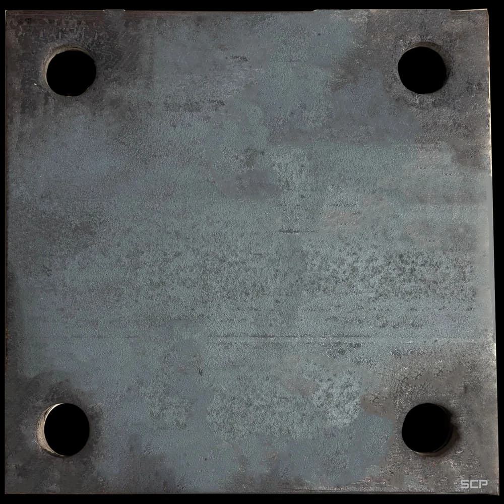 Base/Punch Plate 1/2" X 8" SQ X 7/8" Hole
