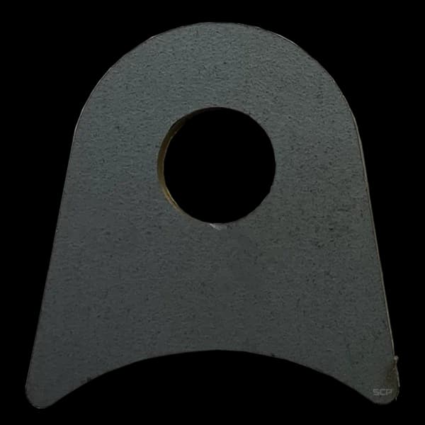 Triangular Radius Surface Mount Tab - 2" X 2.08" X 3/16" with 1.44" Radius - 0.63" Hole
