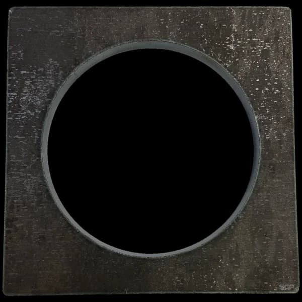 Square Plate 6" X 3/8" with Round - Fits 4.5" OD