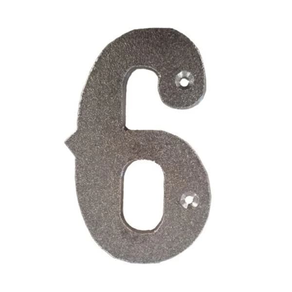 Western Number '6' with Holes