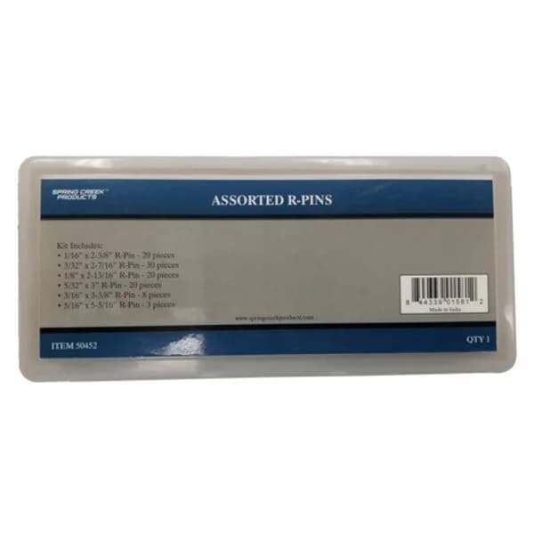 Assorted R Pins, 101 Piece Set - Zinc
