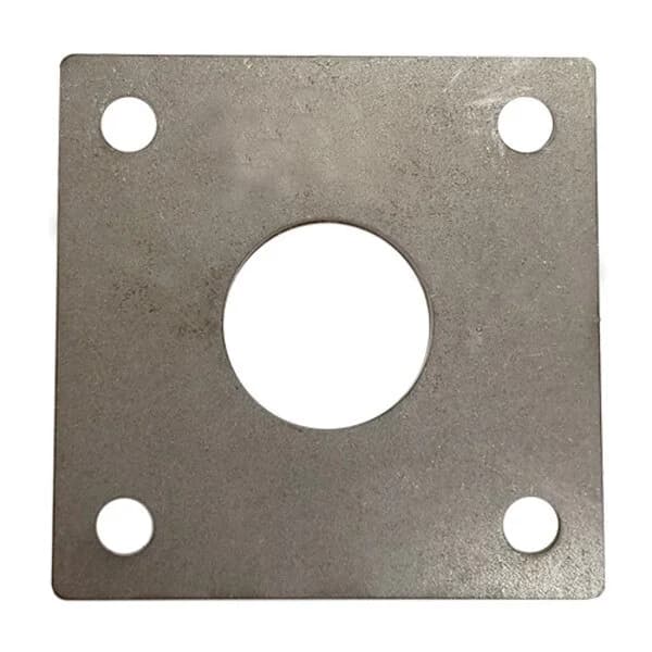 Square Plate 4" X 3/16" with 4 - .400" Square Hole - Fits 1.5" OD