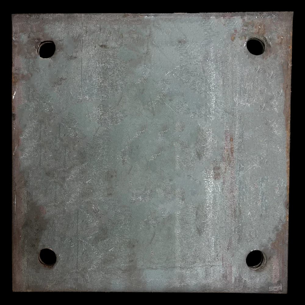 Base Punch Plate 3/4" Thick, 12" Square with 7/8" Holes