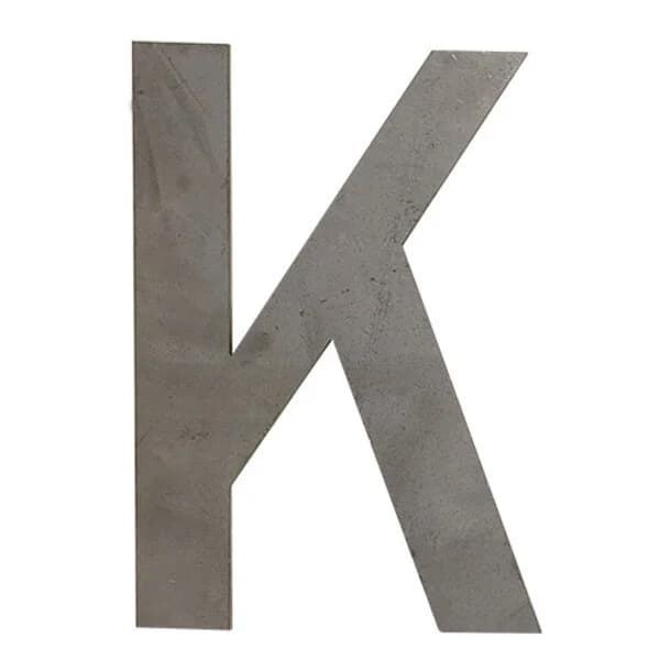 Laser Cut Letter 'K' 3/16" X 8" Tall