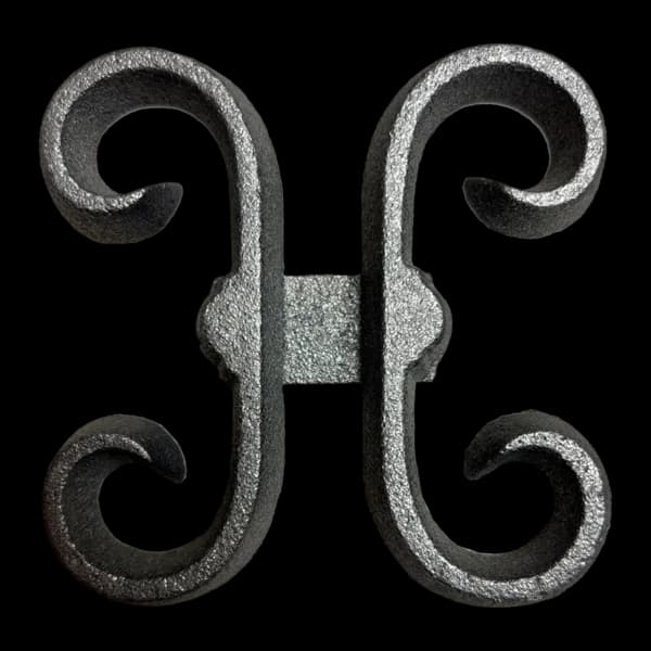 Cast Iron Scroll "H" - 1/2" X 3-7/8"