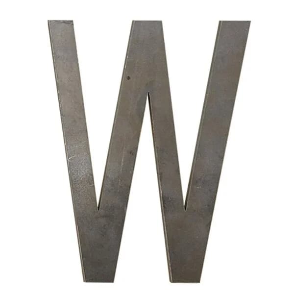 Laser Cut Letter 'W' 3/16" X 8" Tall