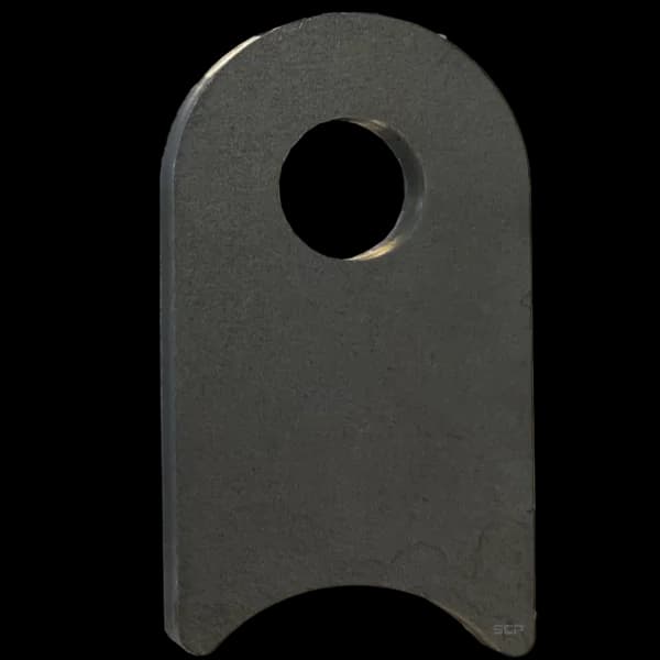 Radius Surface Mount Tab - 1.58" X 2.85" X 3/16" with 0.83" Radius - 0.63" Hole