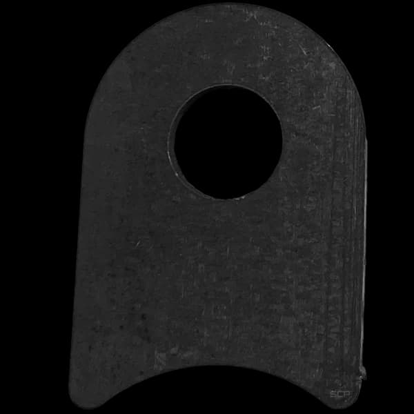 Radius Surface Mount Tab - 1.31" X 1.85" X 3/16" with 0.83" Radius - 0.53" Hole