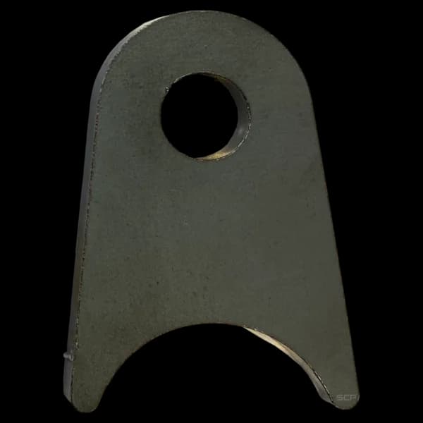 Triangular Radius Surface Mount Tab - 1.75" X 2.43" X 3/16" with 0.75" Radius - 0.53" Hole