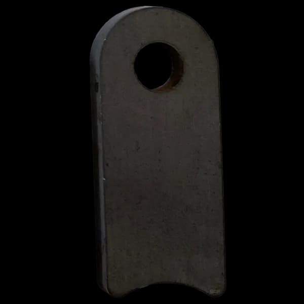 Radius Surface Mount Tab 0 1" X 2.37" X 3/16" with 0.66" Radius - 0.40" Hole