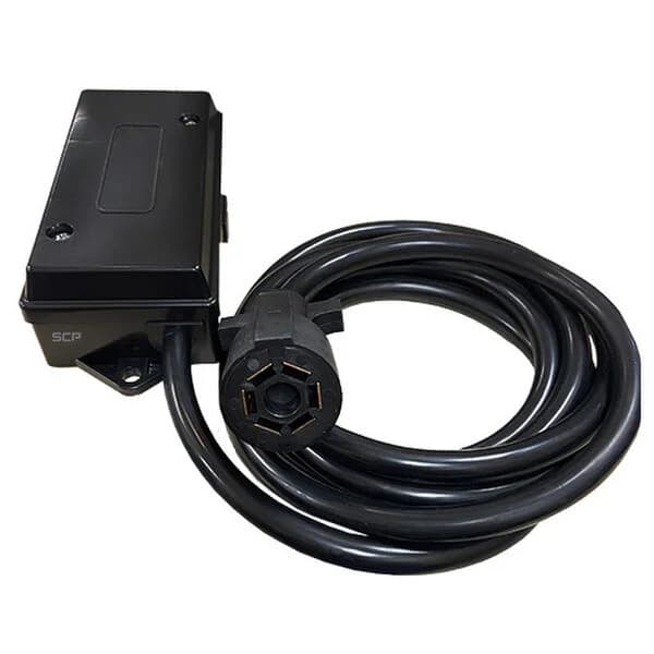 7-Way No Center Pin - 10Ft Cord With Junction Box - 14AWG X 3, 16AWG X 4