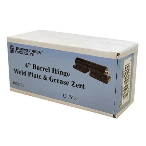 4" Barrel Hinge-Plate/Grease Zerk Pairs