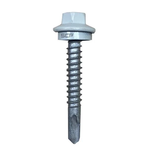 12-14 X 1 1/2 Flange Drill Screw WW White