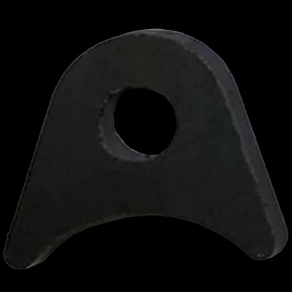 Triangular Radius Surface Mount Tab - 1.50" X 1.27" X 3/16" with 0.83" Radius - 0.40" Hole