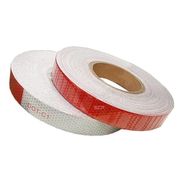 Reflective Tape - Red/Silver 7-11 / 1" X 150' / Class 2 - No Logo - Continuous (2 Rolls/Box)