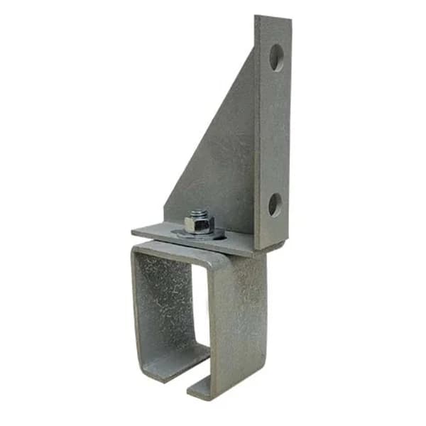 Galvanized Door Track Bracket - Single Wall Mount