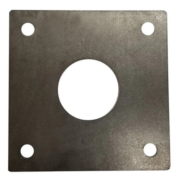 Square Plate 5" X 1/4" with 4 - .400" Square Hole - Fits 1.90" OD
