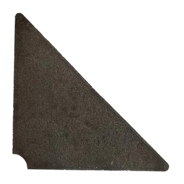 Triangular Die Cut 2" X 2" X 3/16" with Weld Notches