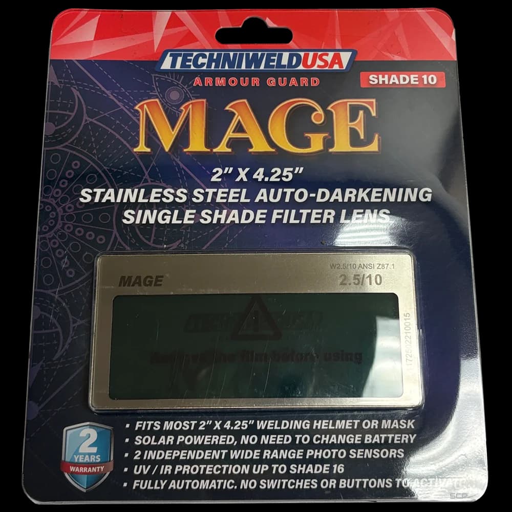 Armour Guard Mage Lens 2" X 4-1/4" Stainless Steel Shade 10