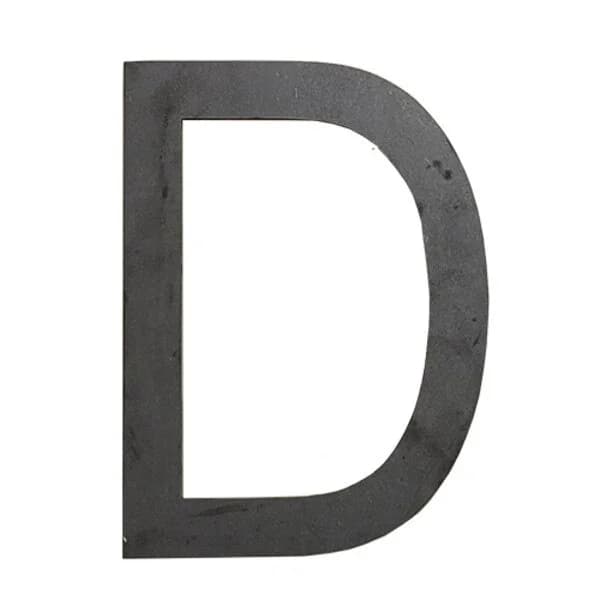 Laser Cut Letter 'D' 3/16" X 8" Tall