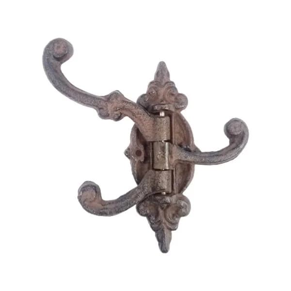 Cast Iron Hook, Swivel with 3 Pegs