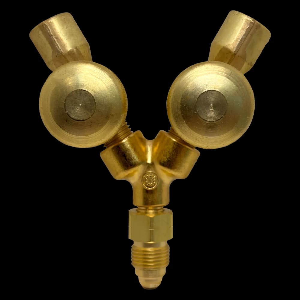 Industrial Air & Water Brass Valve Y-Connection