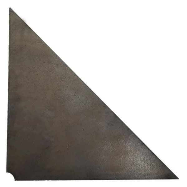 Triangular Die Cut 8" X 8" X 1/4" with Weld Notches