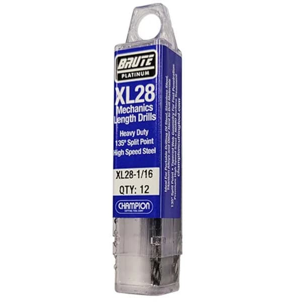 Brute Mechanics Length Drills - Heavy Duty 1/16" X 7/8" X 1-7/8" - 12/PK