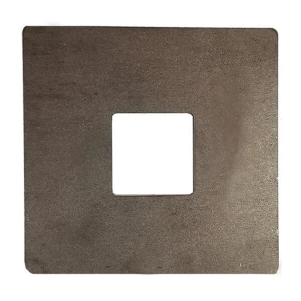 Square Plate 4" X 1/4" with Square - Fits 1.5" Square
