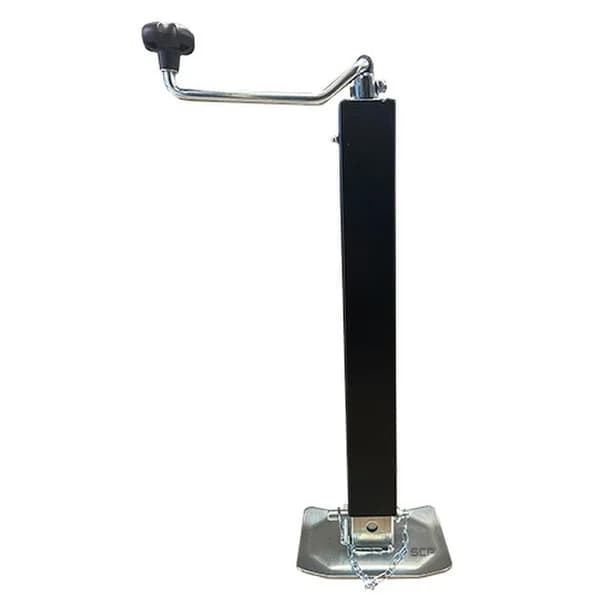 Trailer Jack - Square No Mount - Direct Weld Jack W/ Footplate, Drop Leg Topwind 7K Lift Capacity