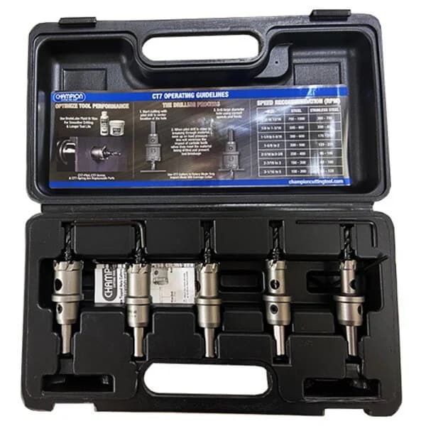 Carbide Tipped Hole Cutter Set - 5 Pieces