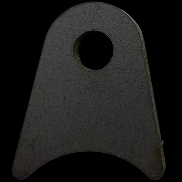 Triangular Radius Surface Mount Tab - 1.50" X 1.77" X 3/16" with 0.83" Radius - 0.40" Hole