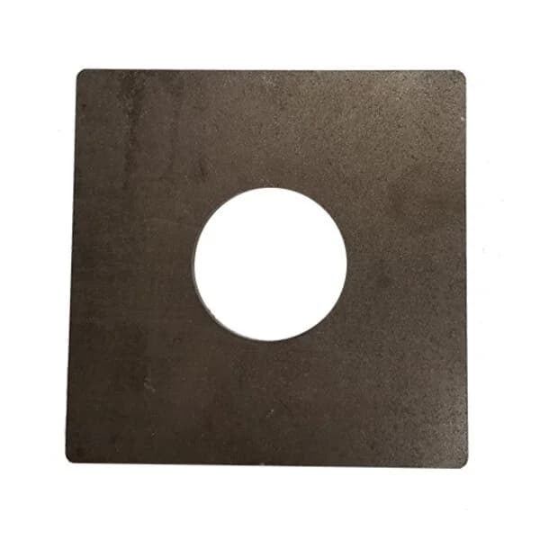 Square Plate 4" X 3/16" with Round - Fits 1.66" OD