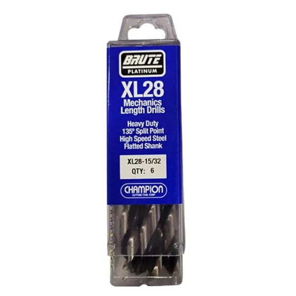 Brute Mechanics Length Drills - Heavy Duty 15/32" X 3-1/8" X 4-3/4" - 12/PK