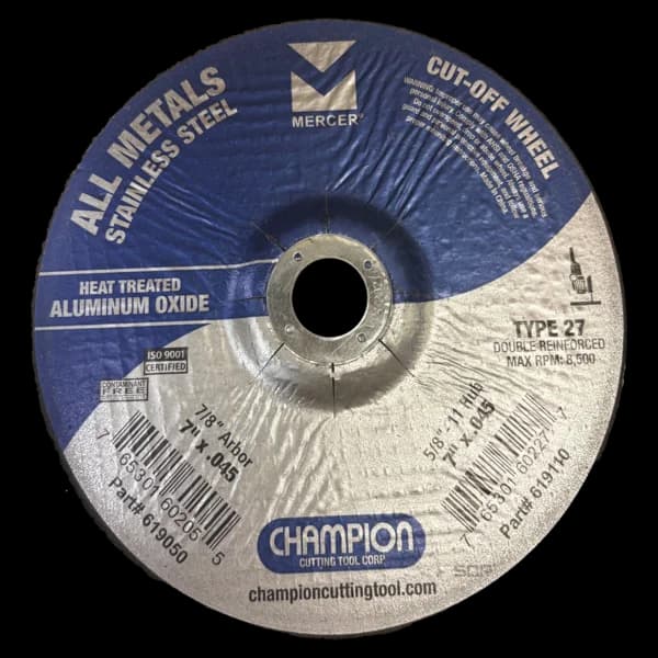 7" X .045 X 7/8" - Type 27 - Black Lightning, All Metals Thin Cut-Off Wheels