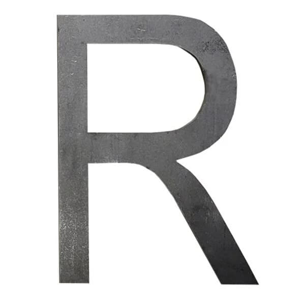Laser Cut Letter 'R' 3/16" X 8" Tall