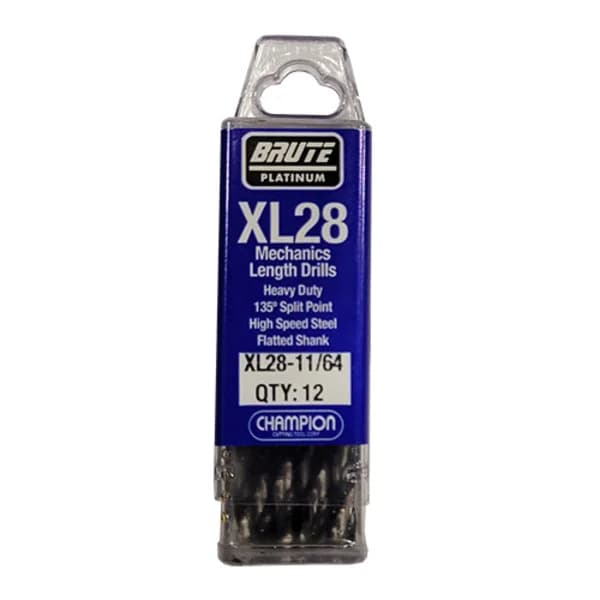 Brute Mechanics Length Drills - Heavy Duty 11/64" X 1-13/16" X 2-7/8" - 12/PK