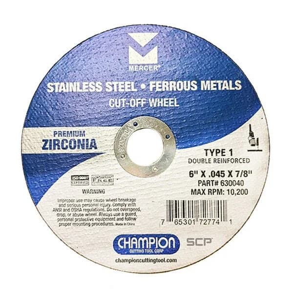 Mercer Z Speed T1 Cut-Off Wheel 6" x .045 x 7/8"