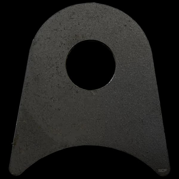 Triangular Radius Surface Mount Tab - 2" X 2.16" X 3/16" with 1.19" Radius - 0.63" Hole