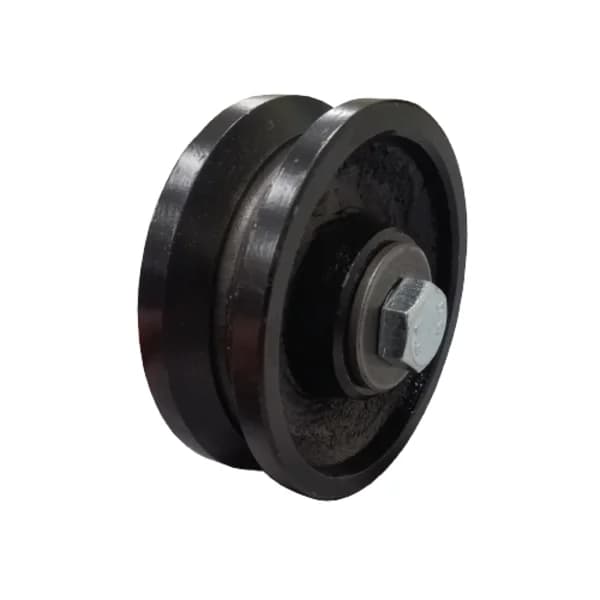 V-Groove Wheel 4" with Grease Zerk - Cast Iron
