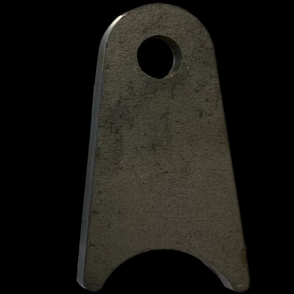 Triangular Radius Surface Mount Tab - 1.50" X 2.64" X 3/16" with 0.66" Radius - 0.40" Hole