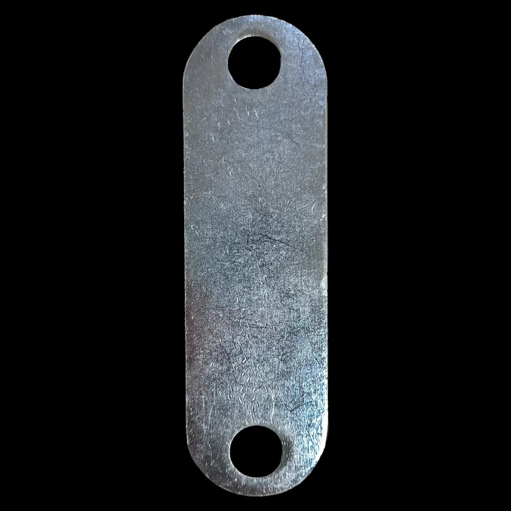 Shackle Strap - 5" X 1-1/2" X 1/2" Holes X 3/16" Zinc