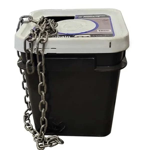 Square Pail of 1/4" Bare Chain - 100FT